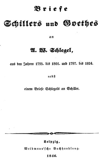 Briefe Schillers und Goethes an A. W. Schlegel PDF