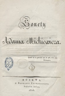 Sonety Adama Mickiewicza PDF