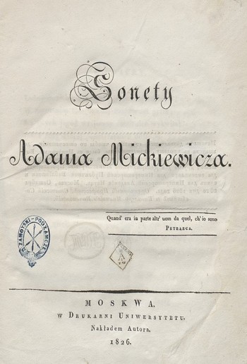 Sonety Adama Mickiewicza PDF