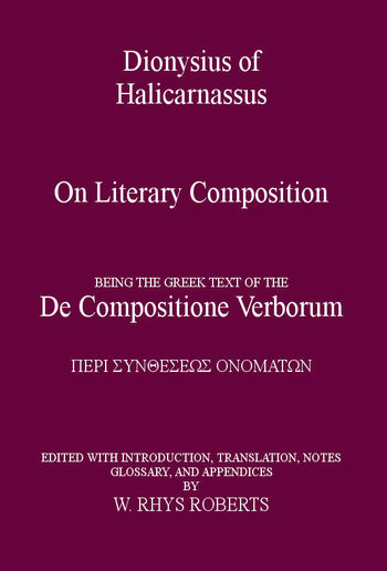 Dionysius of Halicarnassus On Literary PDF