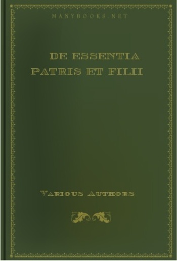 De Essentia Patris Et Filii PDF