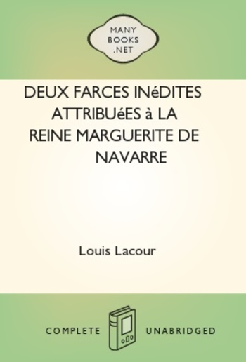 Deux farces inédites attribuées à la reine PDF
