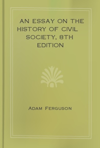 An Essay on the History of Civil Society PDF