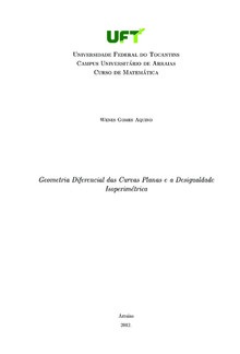 Geometria Diferencial das Curvas Planas e a Desigualdade Isoperimétrica PDF