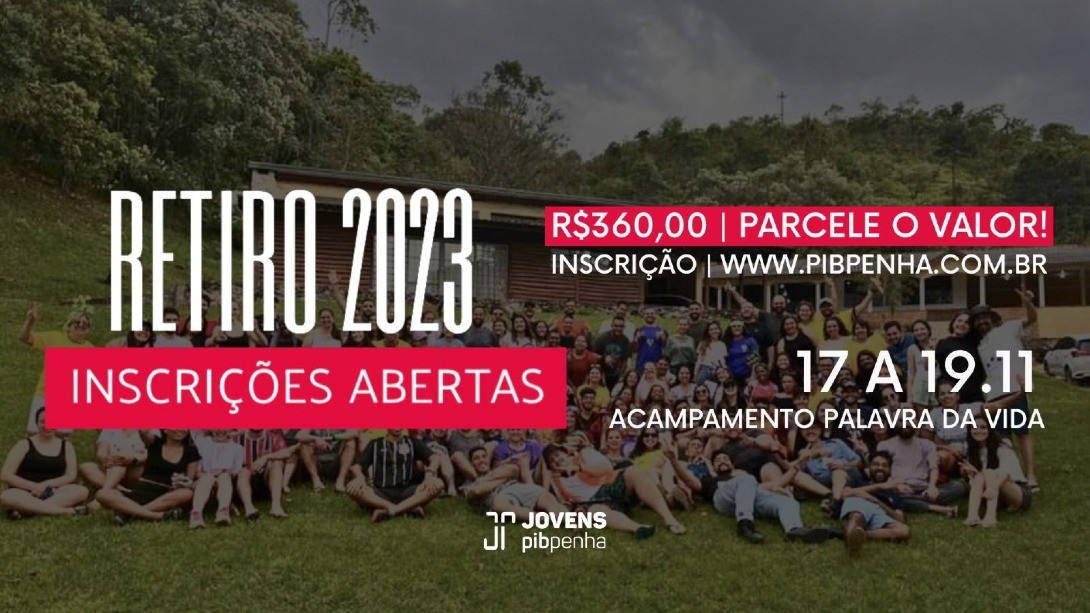 Chamada para Retiro 2023 - Ministério Jovem 