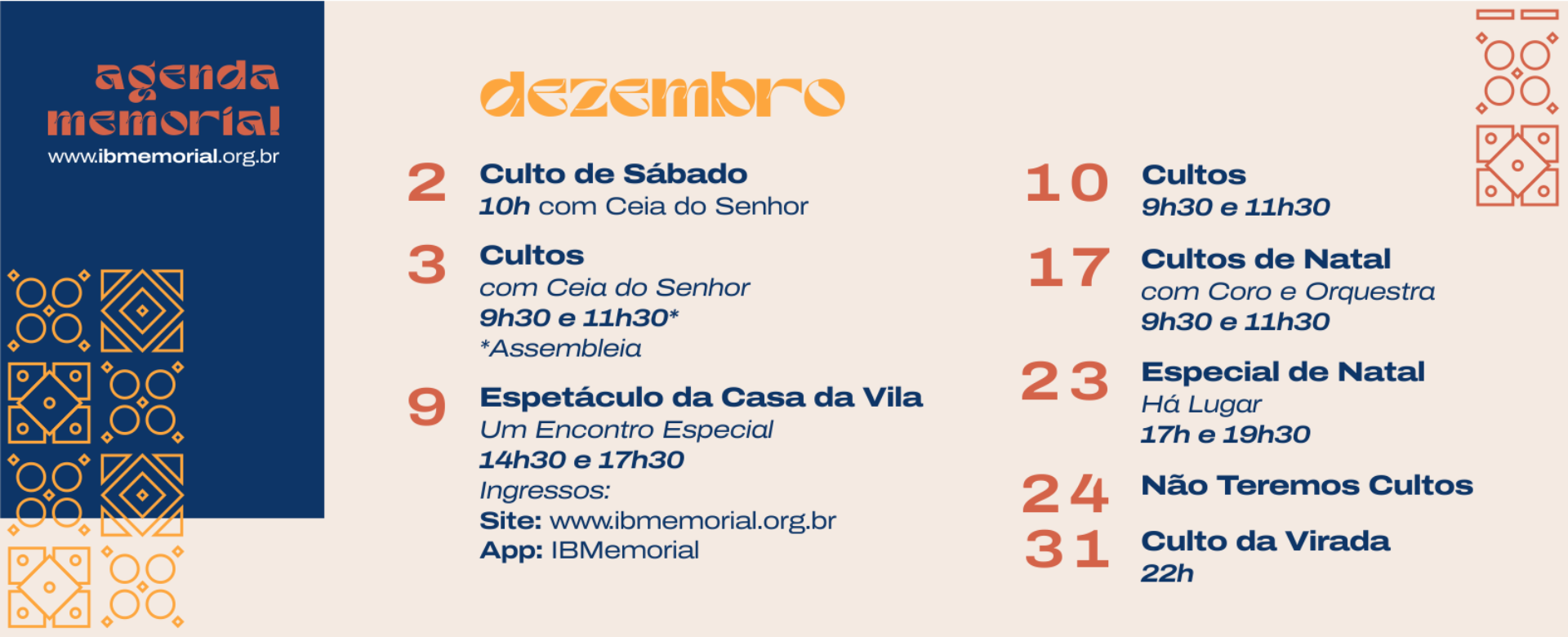 Culto Especial, Esta Quarta!