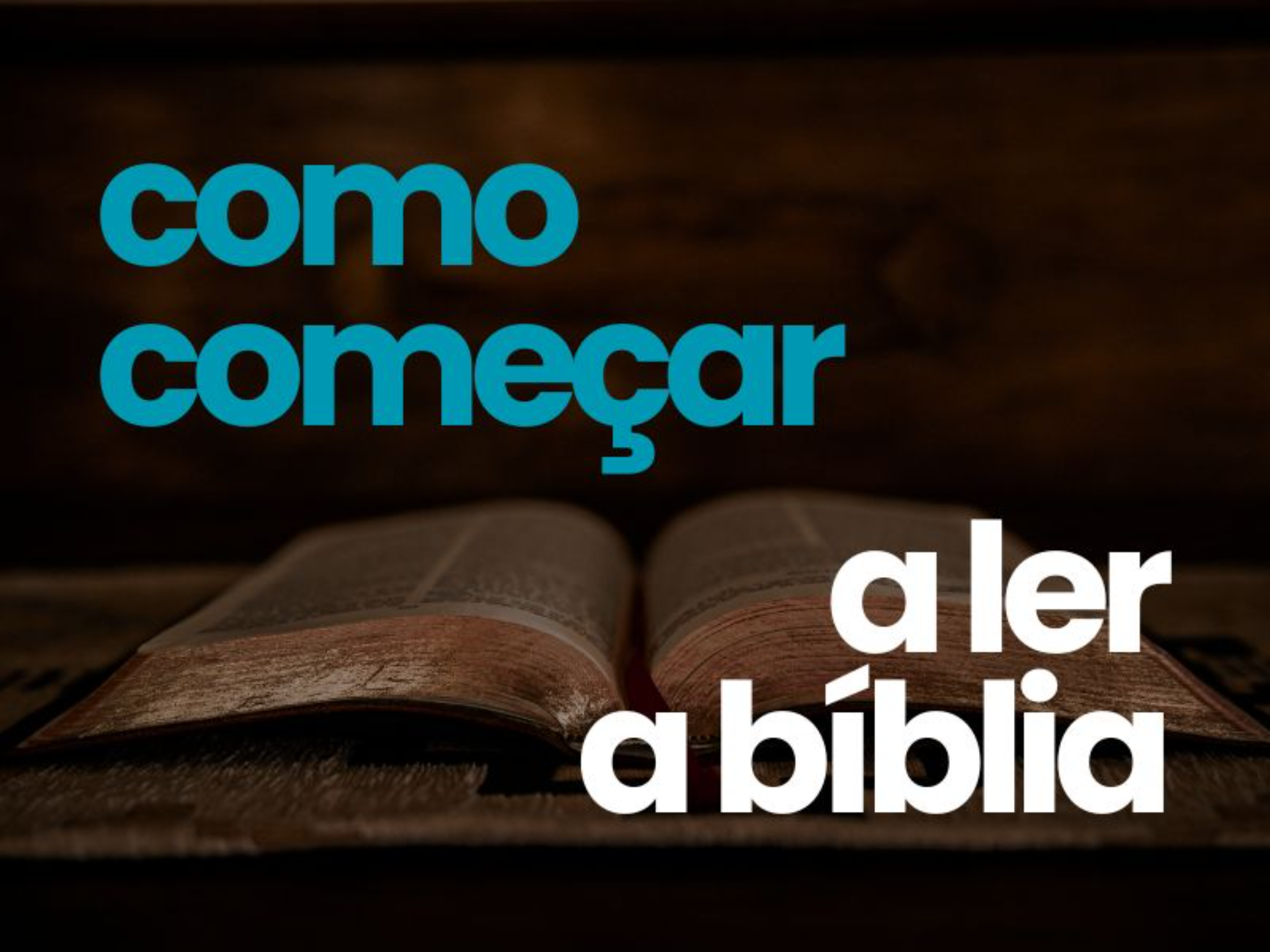 Como começar a ler a Bíblia - Sara Recreio