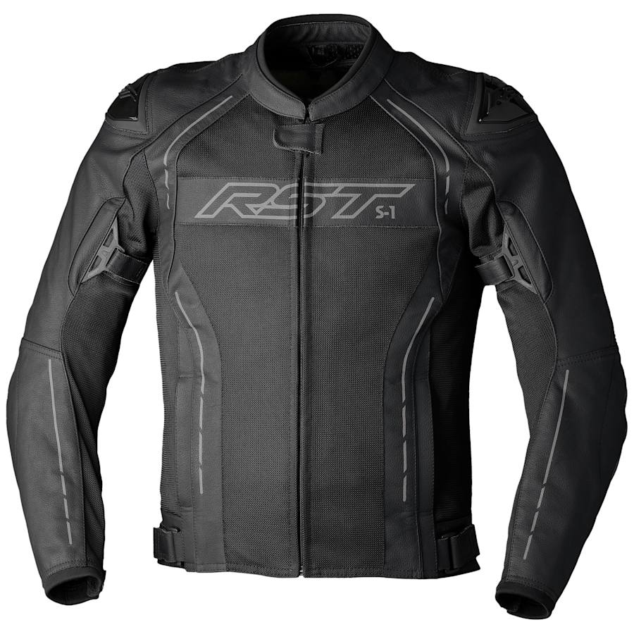 RST S1 Mesh CE Leather Jacket - Black / Black