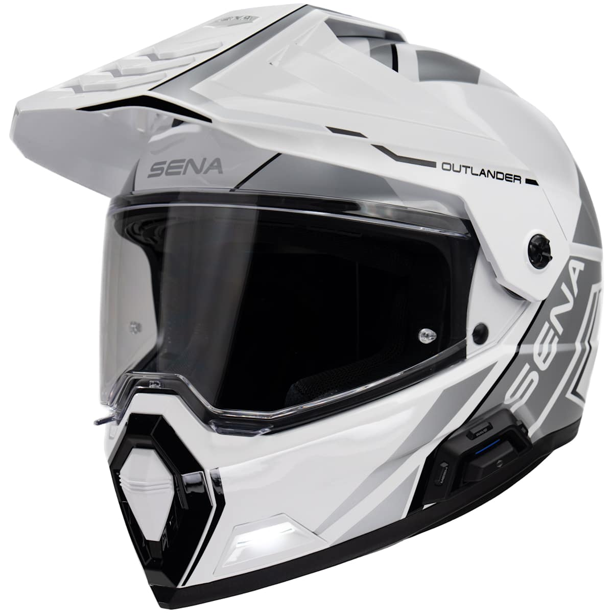 Sena Outlander Intercom Helmet - Gloss White