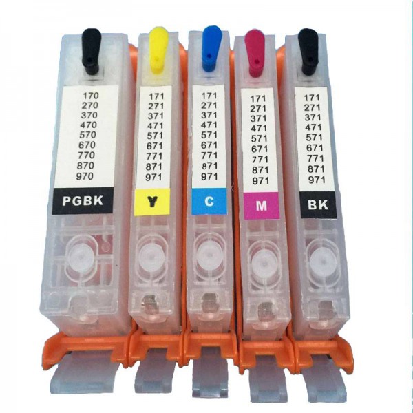 CLI-571/PGI-570 Hervulbare cartridges 5 stuks met ARC chip