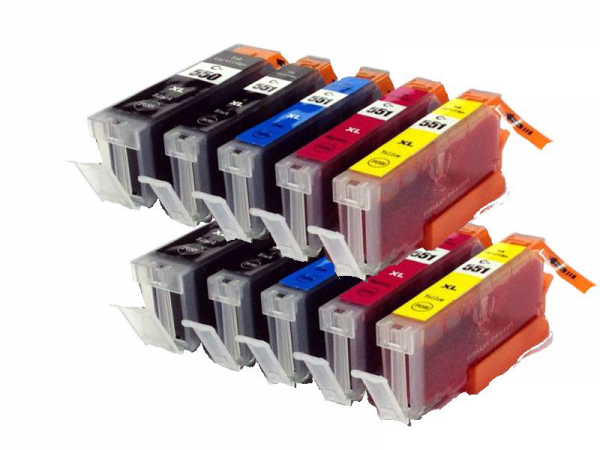 CLI-551/PGI-550 Set Compatible 10 stuks met chip