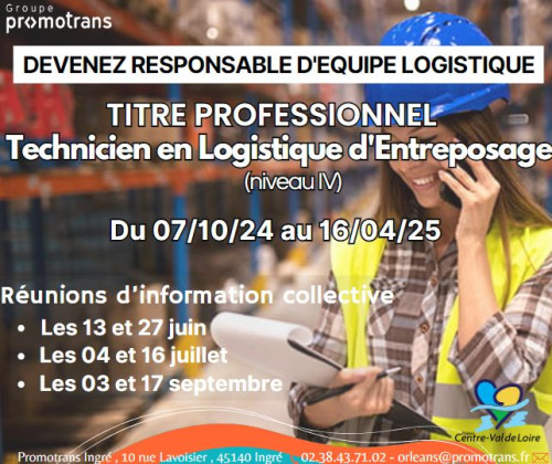 Le transport recrute - Réunion information - Titre Professionnel Technicien en Logistique d'Entreposage