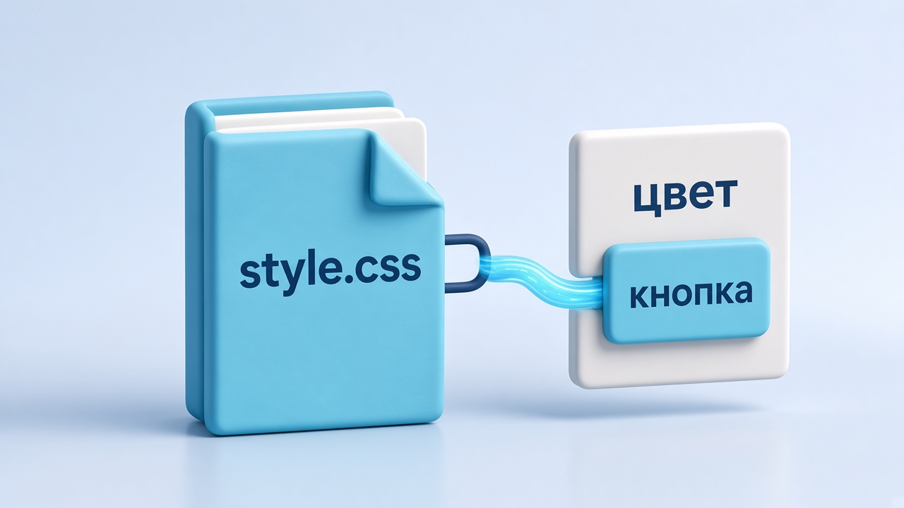 Файл style.css задаёт цвет и кнопку