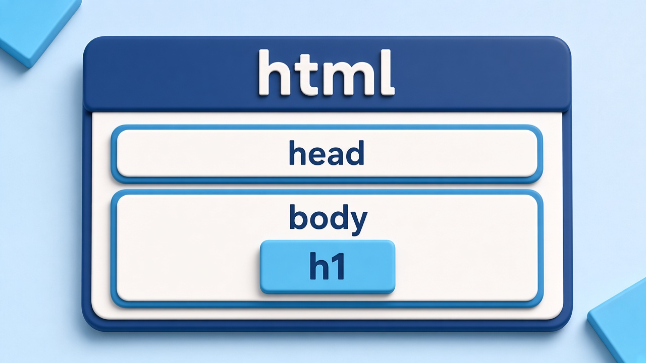 Каркас html, head, body и заголовок h1
