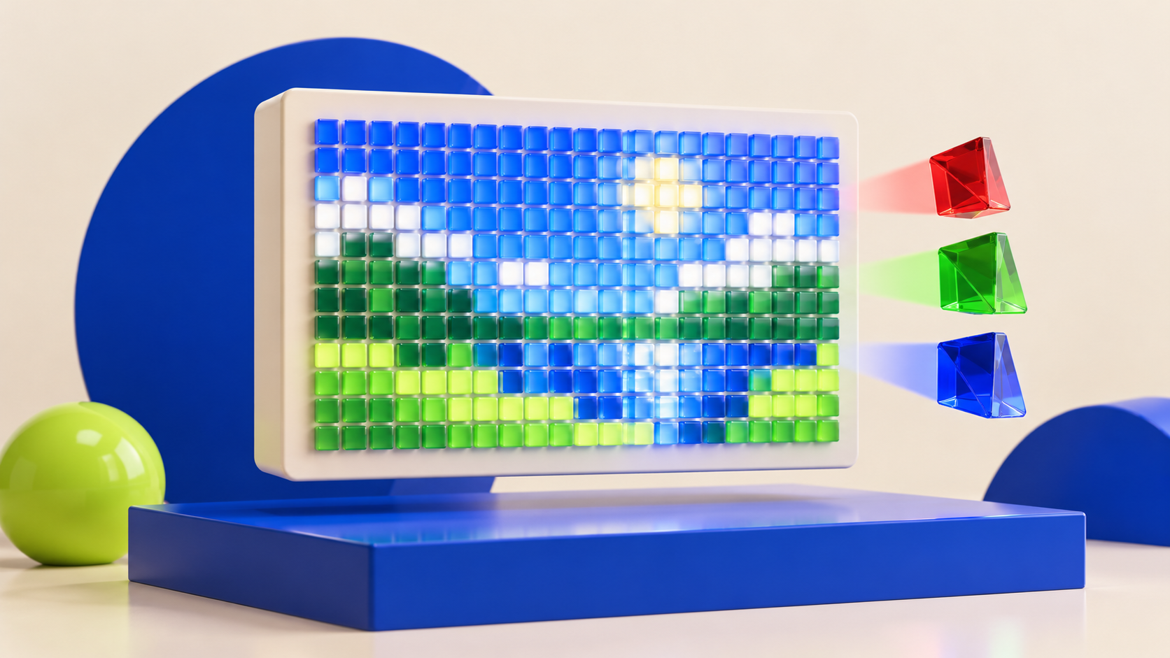Учебная иллюстрация к теме «Пиксель, цвет и RGB»