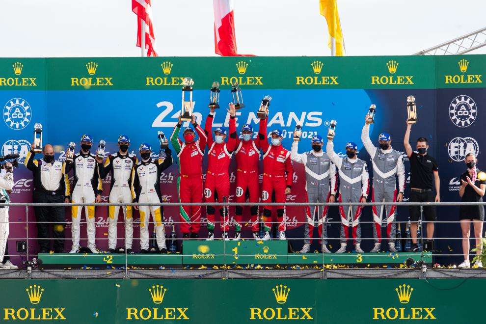 Ferrari sul podio a Le Mans nel 2021