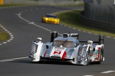 MOTORSPORT - WEC 2013 - WORLD ENDURANCE CHAMPIONSHIP 2013 -  24H DU MANS - CIRCUIT DES 24H DU MANS (FRA) - 16 TO 21/06/2013 - PHOTO : JEAN-MICHEL LE MEUR / DPPI - 
02 KRISTENSEN TOM (DNK) - DUVAL LOIC (FRA) - MCNISH ALLAN (GBR) / WEC LMP1 / AUDI R18 E-TRO