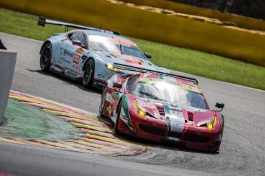 Peter Mann (USA) / Raffaele Giammaria (ITA) / Lorenzo Case (ITA) driving the #60 LMGTE AM AF Corse (ITA) Ferrari F458 Italia - WEC 6 Hours of Spa-Francorchamps at Spa-Francorchamps Circuit - Belgium 