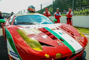 Luis Perez-Companc (ARG) / Marco Cioci (ITA) / Mirko Venturi (ITA) driving the #61 LMGTE AM AF Corse (ITA) Ferrari F458 Italia on the Grid Walk - WEC 6 Hours of Spa-Francorchamps at Spa-Francorchamps Circuit - Belgium