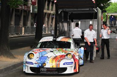 CAR #75 LMGTE PRO (WEC) PROSPEED COMPETITION DURING THE SCRUTINEERING - 24 HEURES DU MANS AT PLACE DE LA REPUBLIQUE - LE MANS - FRANCE