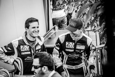 Christian Ried and Klaus Bachler, drivers of car #88 GTE AM (WEC) Proton Competition during the scrutineering - 24 Heures Du Mans at Place de la  Republique - Le Mans - France