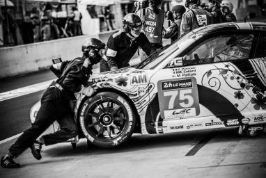 Car #75 LMGTE AM (WEC) Prospeed Competition (BEL) Porsche 911 GT3 RSR during Free Practice - 24 Heures Du Mans at Circuit de la Sarthe - Le Mans - France 