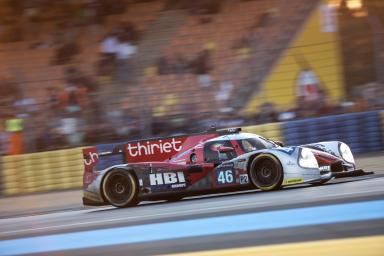 Pierre Thiriet (FRA) / Ludovic Badey (FRA) / Tristan Gommendy (FRA) driving the #46 LMP2 (ELMS) Thiriet By TDS Racing (FRA) Ligier JS P2 / 24 Heures du Mans / Circuit De La Sarthe / France