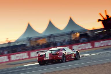  Stephen Wyatt (AUS) / Michele Rugolo (ITA) / Sam Bird (GBR) driving the #81 LMGTE AM (WEC) AF Corse (ITA) Ferrari F458 Italia -FranceQualifying practice 3 / 24 Heures du Mans / Circuit De La Sarthe / France