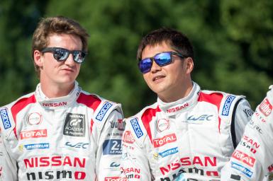 LUCAS ORDONEZ, SATOSHI MOTOYAMA, DRIVERS OF THE CAR #0 INNOVATIVE TECHNOLOGY NISSAN MOTORSPORT GLOBAL DURING THE PARADE - 24 HEURES DU MANS 2014