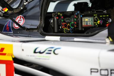 Romain Dumas (FRA) / Neel Jani (CHE) / Marc Lieb (DEU) / Car #14 LMP1 Porsche Team (DEU) Porsche 919 Hybrid  STEERING WHEEL - 6 Hours of Bahrain at Bahrain International Circuit (BIC) - Sakhir - Kingdom of Bahrain 