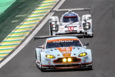 Kristian Poulsen (DNK) / David Heinemeier Hansson (DNK) / Nicki Thiim (DNK) / Car #95 LMGTE AM Aston Martin Racing (GBR) Aston Martin Vantage V8 - 6 Hours of Sao Paulo at Interlagos Circuit - Sao Paulo - Brazil 