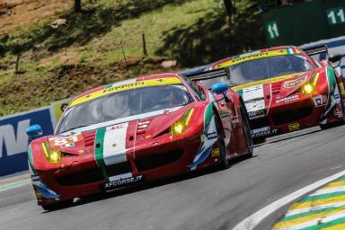 Stephen Wyatt (AUS) / Michele Rugolo (ITA) / Andrea Bertolini (ITA) / Car #81 LMGTE AM AF Corse (ITA) Ferrari F458 Italia - 6 Hours of Sao Paulo at Interlagos Circuit - Sao Paulo - Brazil 