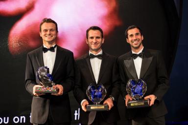 FIA Awards Gala 2014 in Doha3rd placed drivers Marc Lieb, Romain Dumas, Neel Jani (Porsche)