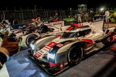 Car #7 / AUDI SPORT TEAM JOEST (DEU) / Audi R18 e-tron quattro Hybrid / Marcel Fassler (CHE) / Andre Lotterer (DEU) / Benoit Treluyer (FRA) End of The Race - 6 Hours of COTA at Circuit Of The Americas - Austin - Texas - USA End of The Race - 6 Hours of CO