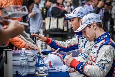 Car #1 / TOYOTA RACING (JPN) / Toyota TS040 - Hybrid / Anthony Davidson (GBR) / Sebastien Buemi (CHE) / Kazuki Nakajima (JPN) Pit Walk and Autograph Session - 6 Hours of Fuji at Fuji International Speedway - Shizuoka - Japan Pit Walk and Autograph Session