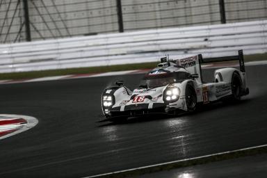 Car #18 / PORSCHE TEAM (DEU) / Porsche 919 Hybrid Hybrid / Romain Dumas (FRA) / Neel Jani (CHE) / Marc Lieb (DEU) Start of the Race - 6 Hours of Fuji at Fuji International Speedway - Shizuoka - Japan