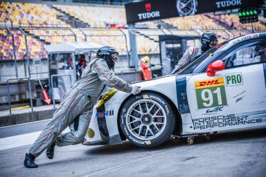 Car #91 / PORSCHE TEAM MANTHEY (DEU) / Porsche 911 RSR / Richard Lietz (AUT) / Michael Christensen (DNK) Free Practice 2 - 6 Hours of Shanghai at Shanghai International Circuit - Shanghai - China