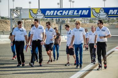 Car #18 / PORSCHE TEAM (DEU) / Porsche 919 Hybrid Hybrid / Romain Dumas (FRA) / Neel Jani (CHE) / Marc Lieb (DEU) Track Walk - 6 Hours of Bahrain at Bahrain International Circuit - Sakhir - Bahrain Track Walk - 6 Hours of Bahrain at Bahrain International 