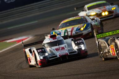 Car #7 / AUDI SPORT TEAM JOEST (DEU) / Audi R18 e-tron quattro Hybrid / Marcel Fassler (CHE) / Andre Lotterer (DEU) / Benoit Treluyer (FRA)- 6 Hours of Bahrain at Bahrain International Circuit - Sakhir - Bahrain 