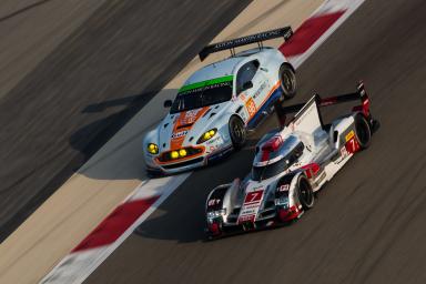 Car #7 / AUDI SPORT TEAM JOEST (DEU) / Audi R18 e-tron quattro Hybrid / Marcel Fassler (CHE) / Andre Lotterer (DEU) / Benoit Treluyer (FRA)- 6 Hours of Bahrain at Bahrain International Circuit - Sakhir - Bahrain 