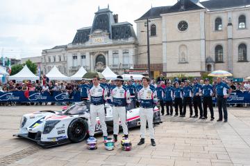 Scrutineering - Group photo #50 LABRE COMPETITION / FRA / Ligier JSP217 - Gibson - Erwin Creed (FRA) / Romano Ricci (FRA) / Julien Canal (FRA) -24 hours of Le Mans  - Circuit de la Sarthe - Le Mans - France - 