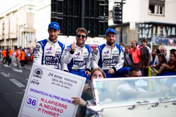 Drivers parade - #36 SIGNATECH ALPINE MATMUT / FRA / Alpine A470 - Gibson / Nicolas Lapierre (FRA) / Pierre Thiriet (FRA) / Andre Negrao (BRA) - 24 hours of Le Mans  - Circuit de la Sarthe - Le Mans - France - 