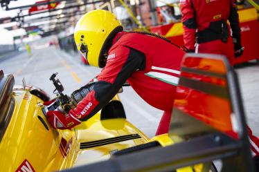 83 KUBICA Robert (pol), SHWARTZMAN Robert (isr), YE Yifei (chn), AF Corse, Ferrari 499P #83, pit stop during the Prologue of the 2024 FIA World Endurance Championship, from February 24 to 26, 2024 on the Losail International Circuit in Lusail, Qatar - Photo Julien Delfosse / DPPI