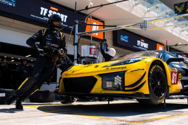 81 EASTWOOD Charlie (irl), ANDRADE Rui (ang), VAN ROMPUY Tom (bel), TF Sport, Corvette Z06 GT3.R #81, action pit stop during the Prologue of the 2024 FIA World Endurance Championship, from February 24 to 26, 2024 on the Losail International Circuit in Lusail, Qatar - Photo Marius Hecker / DPPI