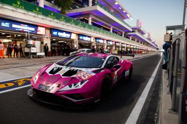 85 BOVY Sarah (bel), PIN Doriane (fra), GATTING Michelle (dnk), Iron Dames, Lamborghini Huracan GT3 Evo2 #85, LM GT3, action in pitlane, during the Qatar Airways Qatar 1812 KM, 1st round of the 2024 FIA World Endurance Championship, from February 29 to March 02, 2024 on the Losail International Circuit in Lusail, Qatar - Photo Javier Jimenez / DPPI