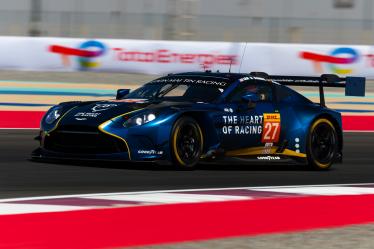 27 JAMES Ian (usa), MANCINELLI Daniel (ita), RIBERAS Alex (spa), Heart of Racing Team, Aston Martin Vantage GT3 #27, LM GT3, action during the Qatar Airways Qatar 1812 KM, 1st round of the 2024 FIA World Endurance Championship, from February 29 to March 02, 2024 on the Losail International Circuit in Lusail, Qatar - Photo Javier Jimenez / DPPI