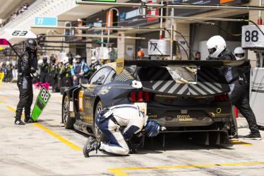 88 OLSEN Dennis (dnk), O. PEDERSEN Mikkel (dnk), RODA Giorgio (ita), Proton Competition, Ford Mustang GT3 #88, LM GT3, pit stop during the Qatar Airways Qatar 1812 KM, 1st round of the 2024 FIA World Endurance Championship, from February 29 to March 02, 2024 on the Losail International Circuit in Lusail, Qatar - Photo Julien Delfosse / DPPI