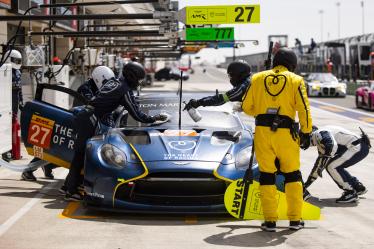 27 JAMES Ian (usa), MANCINELLI Daniel (ita), RIBERAS Alex (spa), Heart of Racing Team, Aston Martin Vantage GT3 #27, LM GT3, pit stop during the Qatar Airways Qatar 1812 KM, 1st round of the 2024 FIA World Endurance Championship, from February 29 to March 02, 2024 on the Losail International Circuit in Lusail, Qatar - Photo Julien Delfosse / DPPI