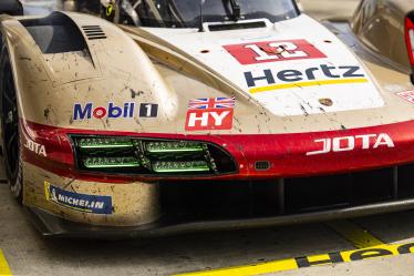 12 STEVENS Will (gbr), NATO Norman (fra), ILOTT Callum (gbr), Hertz Team Jota, Porsche 963 #12, Hypercar, tyre mark during the Qatar Airways Qatar 1812 KM, 1st round of the 2024 FIA World Endurance Championship, from February 29 to March 02, 2024 on the Losail International Circuit in Lusail, Qatar - Photo Julien Delfosse / DPPI