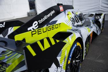 93 JENSEN Mikkel (dnk), MULLER Nico (swi), VERGNE Jean-Eric (fra), Peugeot TotalEnergies, Peugeot 9x8 #93, Hypercar, going to Scrutineering during the 2024 6 Hours of Imola, 2nd round of the 2024 FIA World Endurance Championship, from April 18 to 21, 2024 on the Autodromo Internazionale Enzo e Dino Ferrari in Imola, Qatar - Photo Julien Delfosse / DPPI